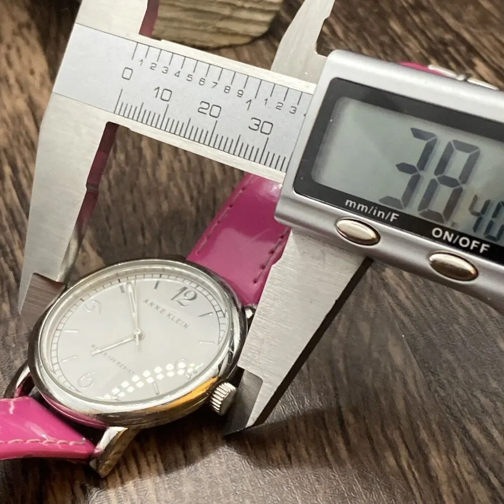 Women’s Anne Klein Watch 10/9991 Silver Tone With Pink Band Analog New Battery